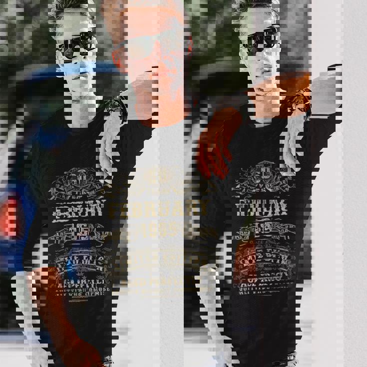 1965年2月 60歳 誕生日プレゼント 男性用 60歳 誕生日 長袖Tシャツ 彼への贈り物