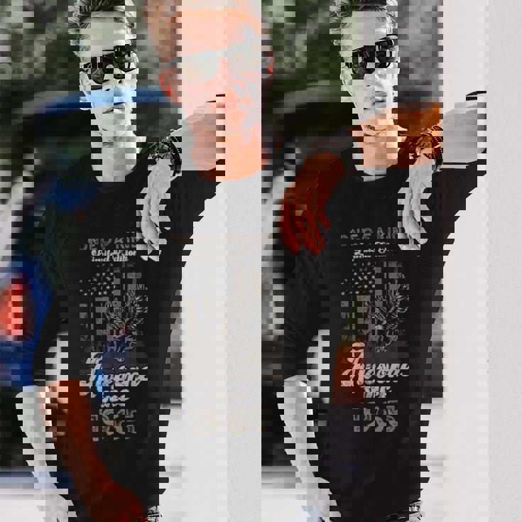 1965年、アメリカ国旗、イーグル、60歳の誕生日、愛国的 長袖Tシャツ 彼への贈り物