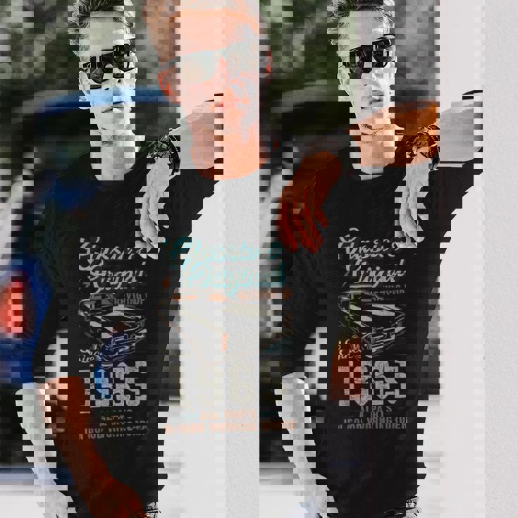 1965年生まれ ヴィンテージカー 60歳の誕生日 長袖Tシャツ 彼への贈り物