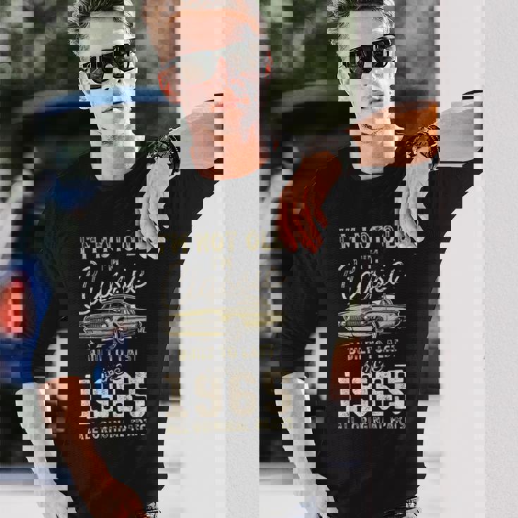 1965年生まれ、60歳の誕生日、クラシックカー 長袖Tシャツ 彼への贈り物