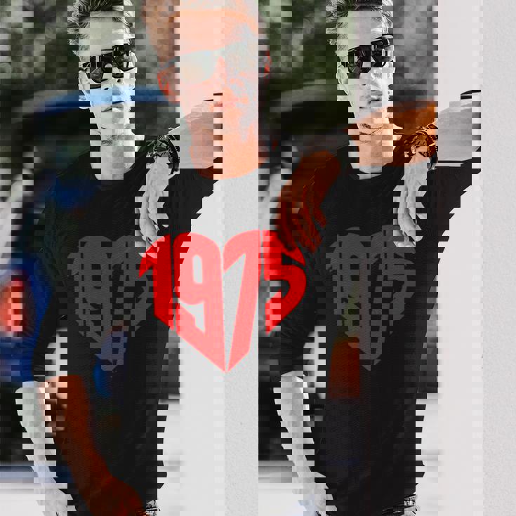 1975 ハート ヴィンテージ 1975年製 ハート型 愛 50歳の誕生日に 長袖Tシャツ 彼への贈り物