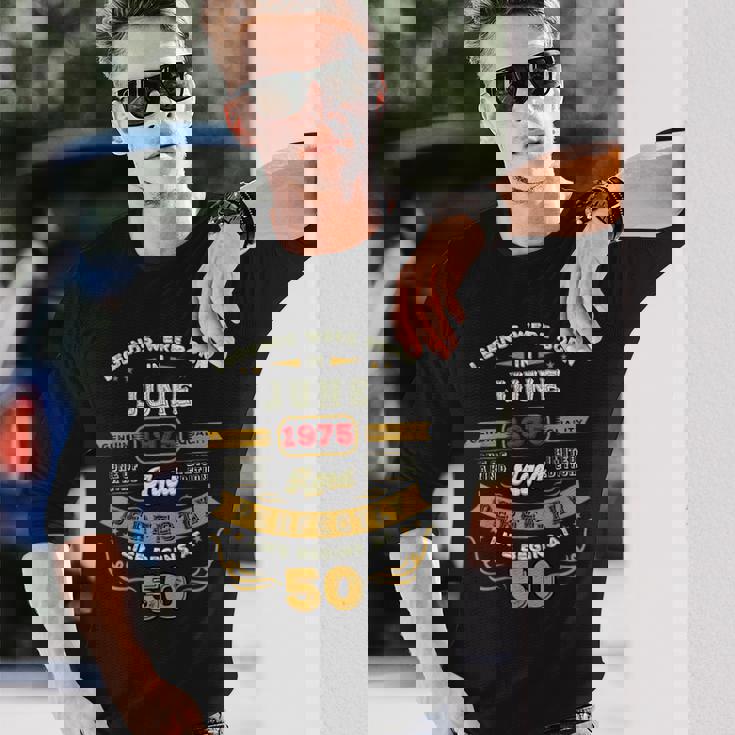 1975年6月生まれ、50歳のヴィンテージ・バースデー・レジェンドたち 長袖Tシャツ 彼への贈り物