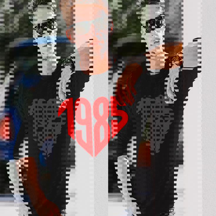 1985 ハート型 ヴィンテージ 1985 ハート型 ラブ 40歳の誕生日に 長袖Tシャツ 彼への贈り物