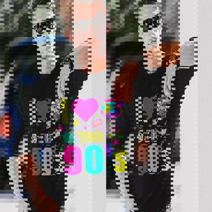 1990'S 90S Retro I Heart The Nineties Costume Party 長袖Tシャツ 彼への贈り物