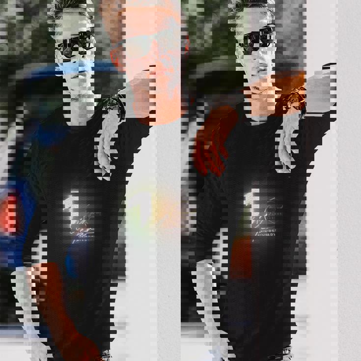 1周年記念デザイン 長袖Tシャツ 彼への贈り物