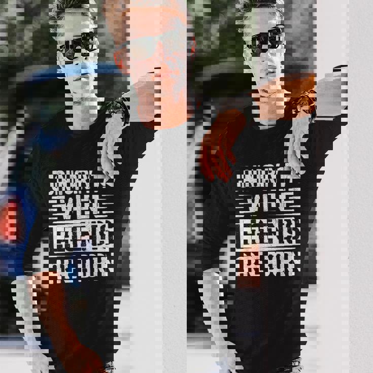 1月17日 誕生日 1月17日 誕生日プレゼント 長袖Tシャツ 彼への贈り物