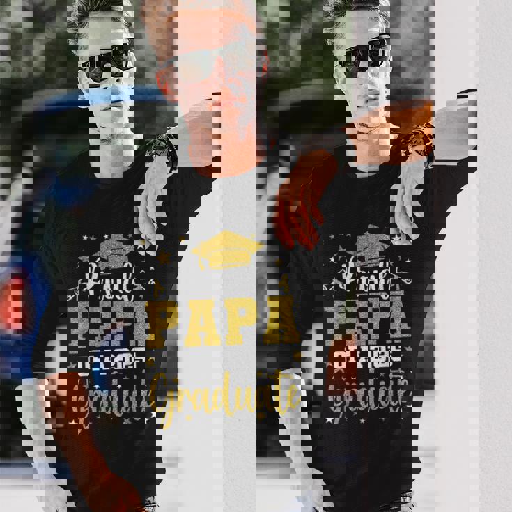 2025年卒業の卒業クラスの誇り高きパパ 長袖Tシャツ 彼への贈り物