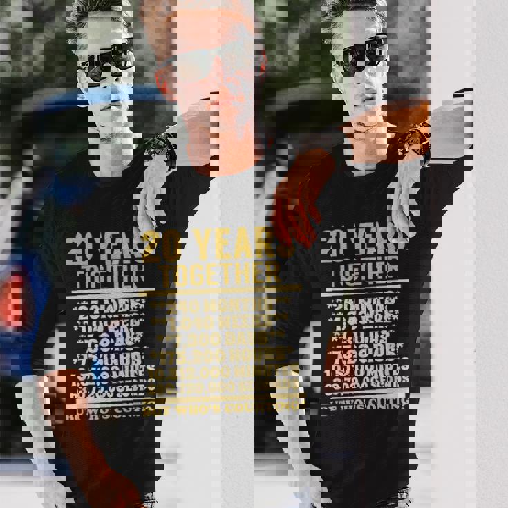 20周年記念tシャツ 20周年 結婚祝い カップル 長袖Tシャツ 彼への贈り物