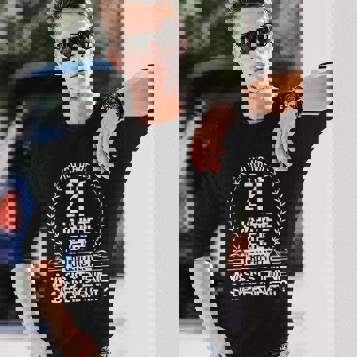 21年 結婚21周年 記念日 ギフト 長袖Tシャツ 彼への贈り物