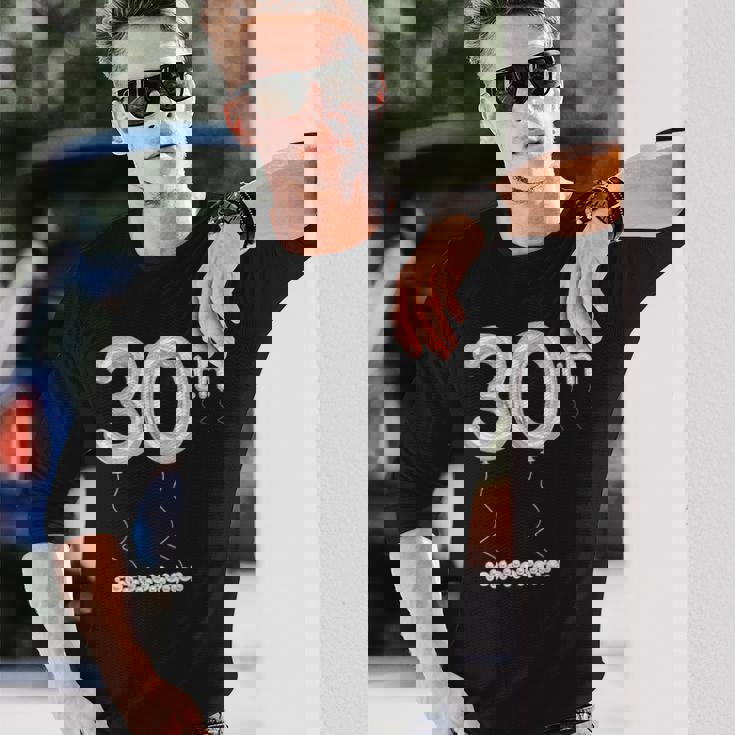 30周年記念ナンバー 真珠婚式30周年 長袖Tシャツ 彼への贈り物