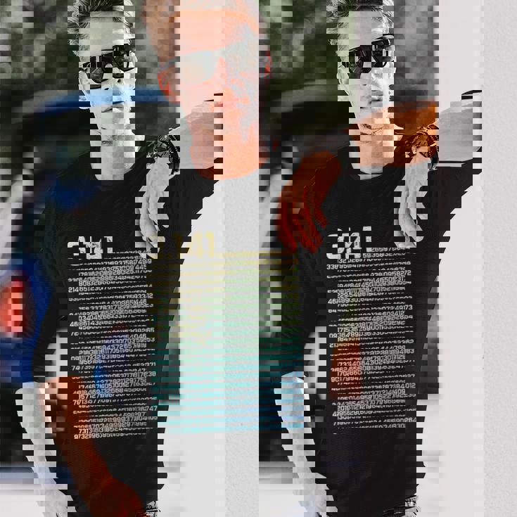 314 数学 物理学 314 円周率の日 長袖Tシャツ 彼への贈り物