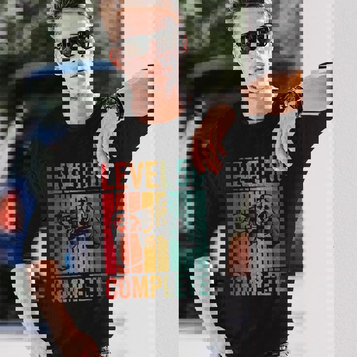 50歳 誕生日 男の子 男 レベル コンプリート 50歳 長袖Tシャツ 彼への贈り物