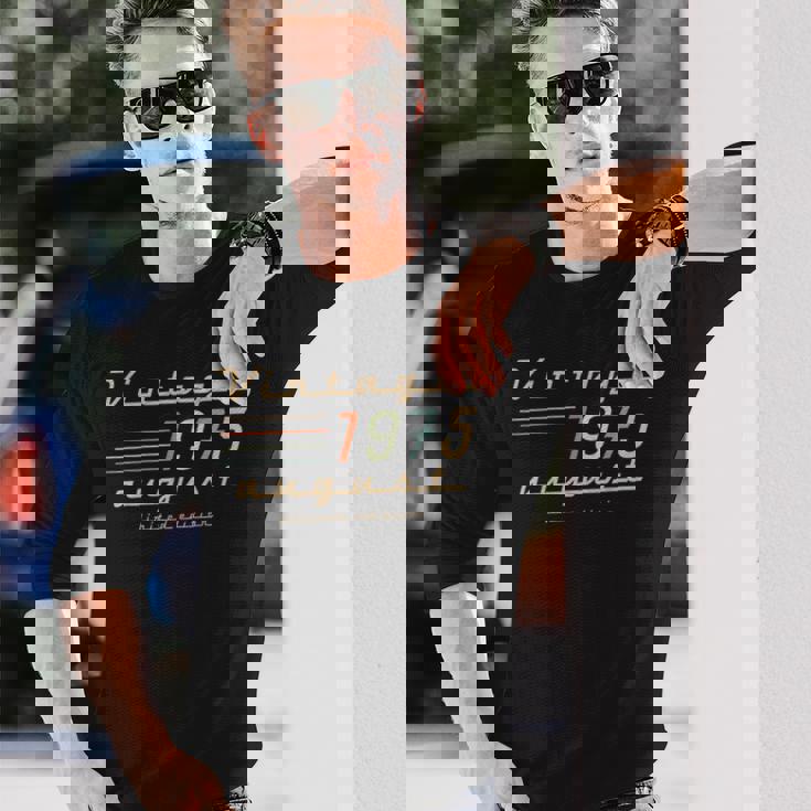 50歳の誕生日プレゼント 男性用 1975年8月 50歳 誕生日 長袖Tシャツ 彼への贈り物