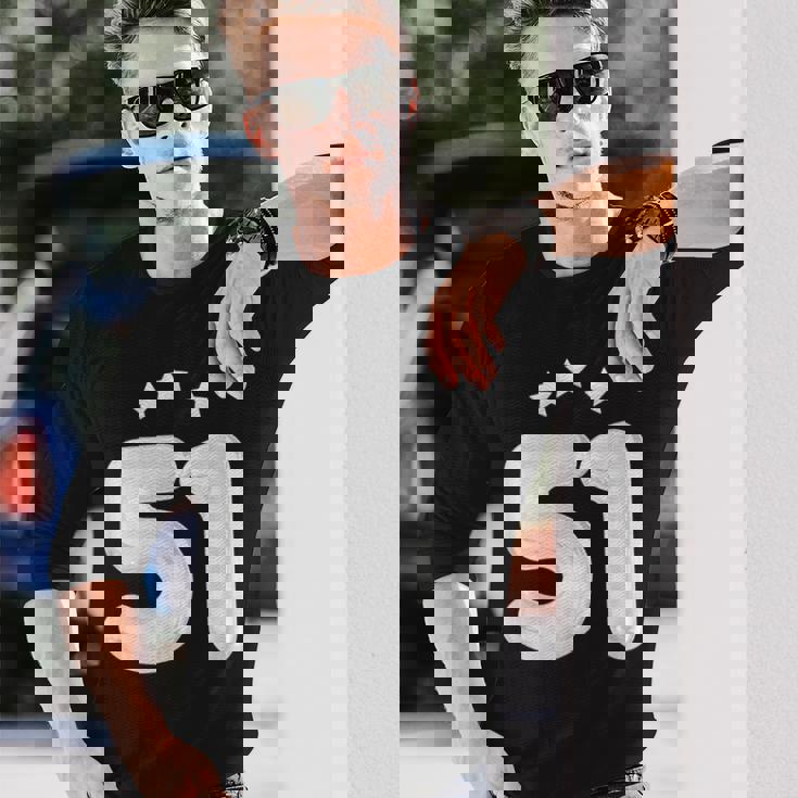 51 歳の誕生日番号 51 バルーン 51 歳の誕生日 長袖Tシャツ 彼への贈り物