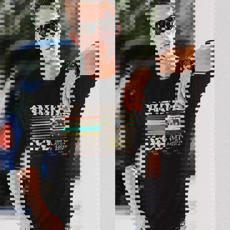 55 歳の誕生日プレゼント男性 1969 年 7月レトロ ビンテージ テープ 長袖Tシャツ 彼への贈り物