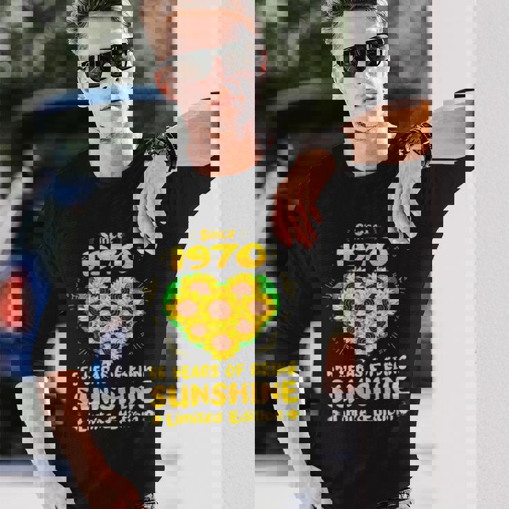 55歳の誕生日 サンシャイン55年 ひまわり好き 1970年生まれ 長袖Tシャツ 彼への贈り物