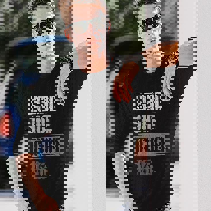 57歳の誕生日 ヴィンテージ レトロ 面白い 57歳 10月 1966 長袖Tシャツ 彼への贈り物