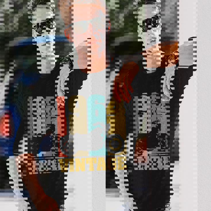 61 歳の誕生日バイカーギフトtシャツ-ヴィンテージ1964バイク 長袖Tシャツ 彼への贈り物