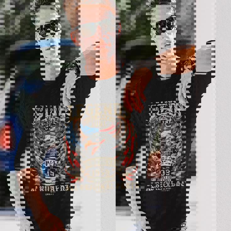 66歳の誕生日プレゼント 男性用 1959年6月 66歳 面白い 長袖Tシャツ 彼への贈り物