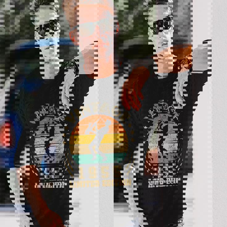 67歳の誕生日ギフト サックスプレーヤー 1955 ジャズミュージック 長袖Tシャツ 彼への贈り物