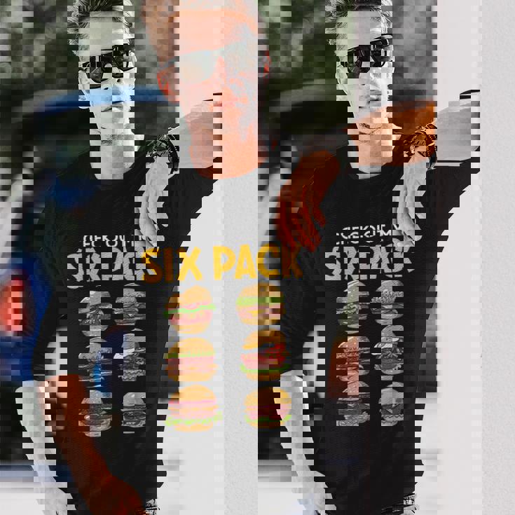 6パック バーガー 長袖Tシャツ 彼への贈り物