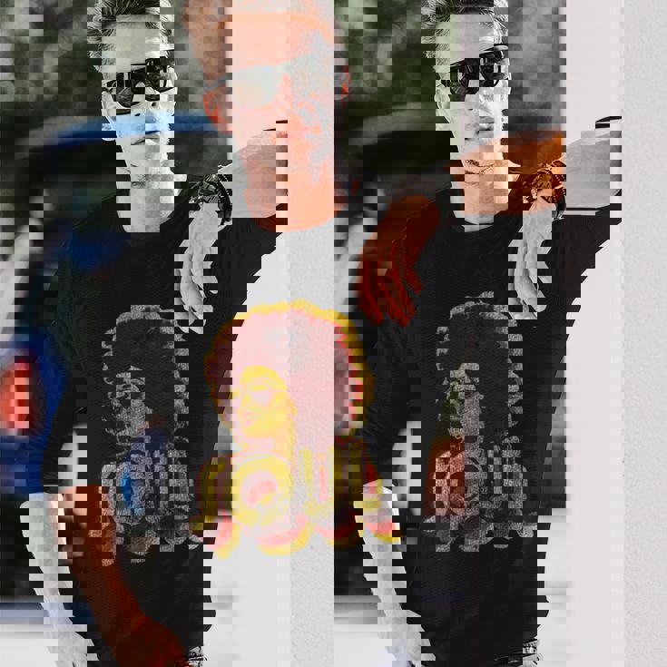 70年代 ファンク アフロソウル レトロ ヴィンテージ 70年代 レトロ ソウル 長袖Tシャツ 彼への贈り物