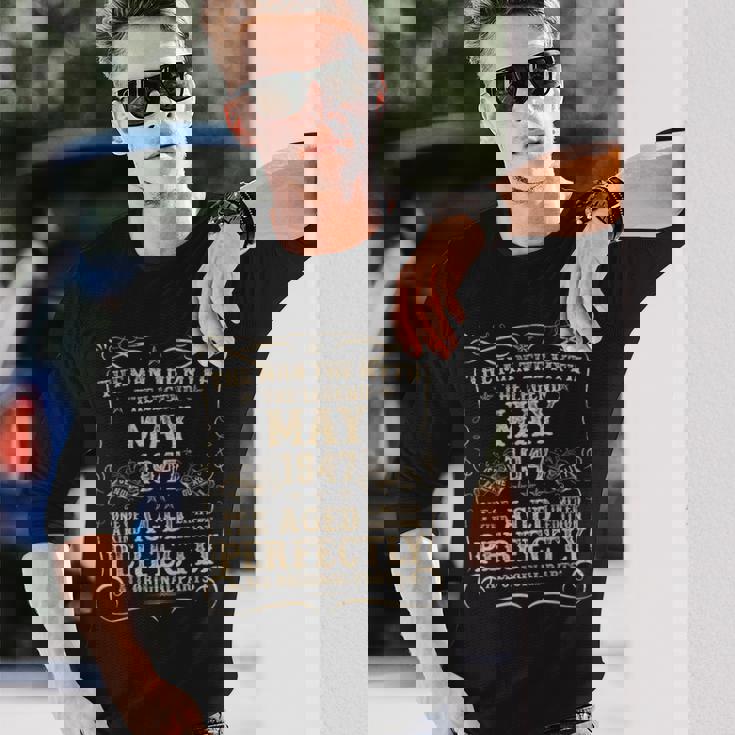 78歳の誕生日プレゼント 男性用 1947年5月 78歳の誕生日 長袖Tシャツ 彼への贈り物