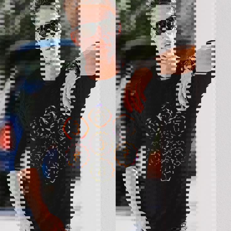 7つのチャクラ 長袖Tシャツ 彼への贈り物