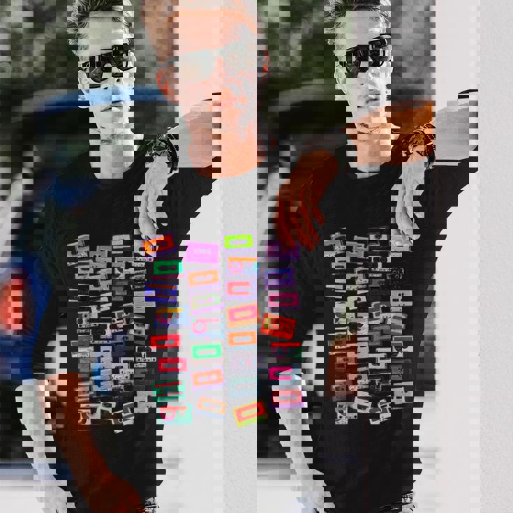 80年代カセットテープミュージックdj 長袖Tシャツ 彼への贈り物