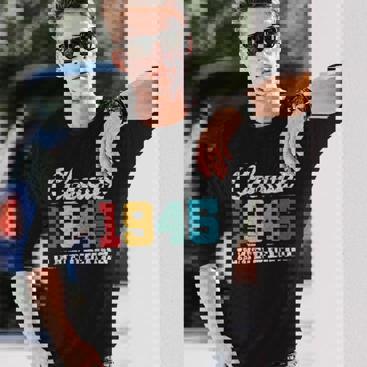 80歳クラシック1945年限定版レトロ80歳の誕生日 長袖Tシャツ 彼への贈り物