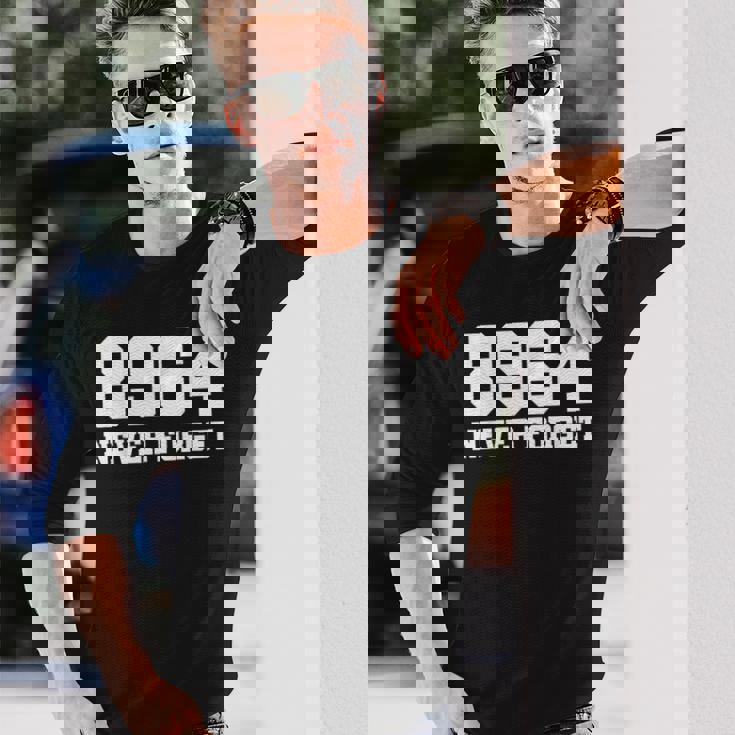 ホワイト 8964 Never Forgetelf-Defense 長袖Tシャツ 彼への贈り物