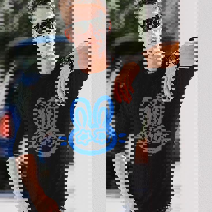 90S Y2k 泣いているウサギ うさぎは星空の下で悲しい 長袖Tシャツ 彼への贈り物