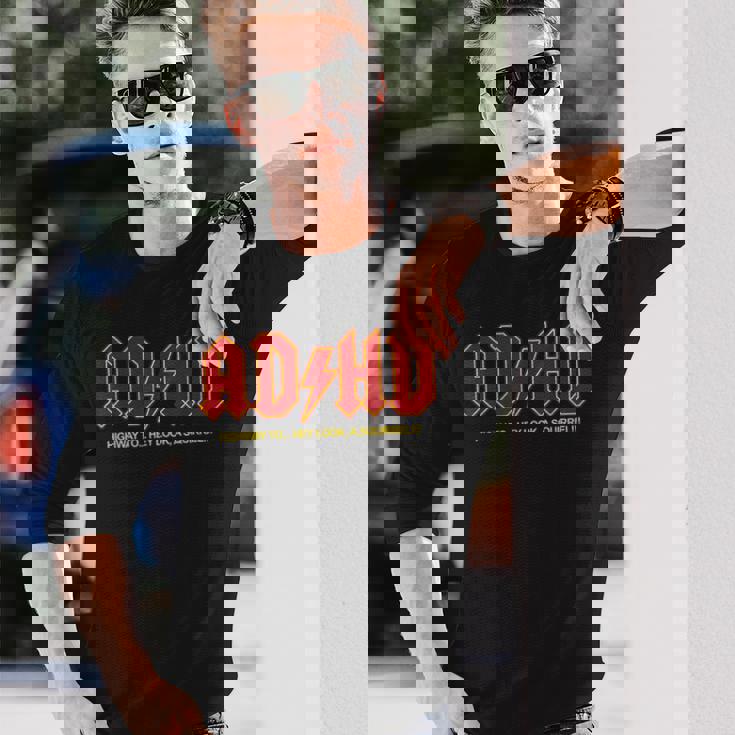 Adhd おもしろい Hey Look Aquirrel Adhd 長袖Tシャツ 彼への贈り物