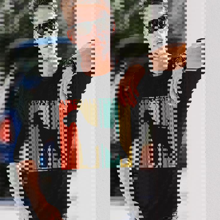 Airedale Terrier エアデール・テリア 長袖Tシャツ 彼への贈り物