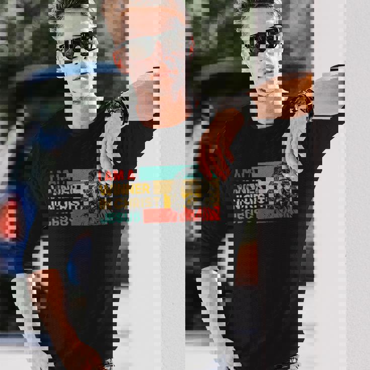 I Am A Winner In Jesus Krist God Faith Jesus 長袖Tシャツ 彼への贈り物