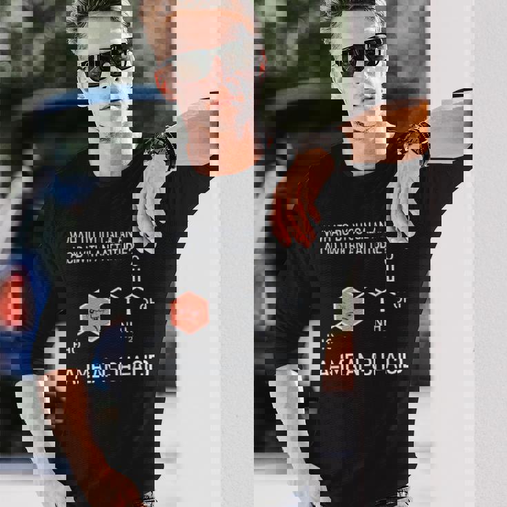 Amean-Oh-Acidという態度の酸を何と呼びますか 長袖Tシャツ 彼への贈り物