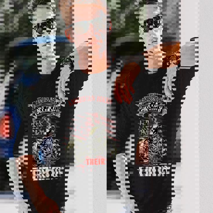 American Bikes Don't Leak Oil バイカーファンロッカーバイク 長袖Tシャツ 彼への贈り物