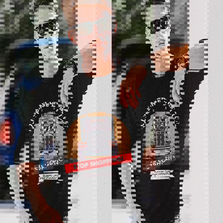 Annoyed By Trucks トラック ドライバー トラッカー 長袖Tシャツ 彼への贈り物