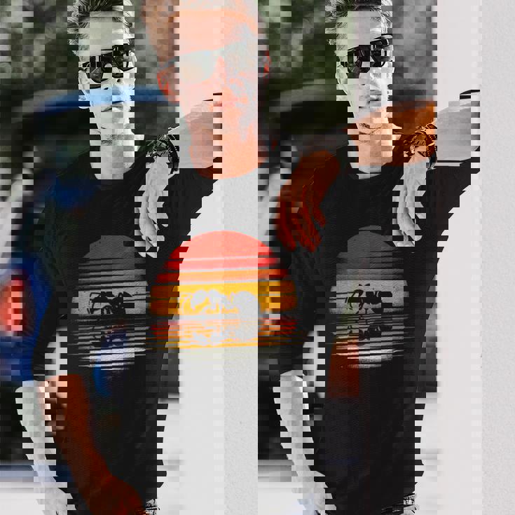 Antunset レトロスタイル サファリ ヴィンテージ 70年代の昆虫 長袖Tシャツ 彼への贈り物