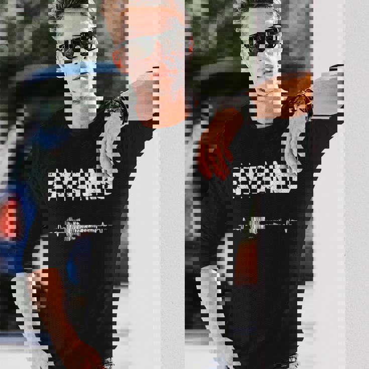 Ayano ギター ハートビート 音楽 ギタリスト レトロ ヴィンテージ 長袖Tシャツ 彼への贈り物