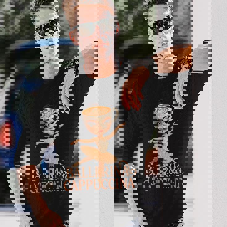 Ballerina Cappuccina Brainrot 長袖Tシャツ 彼への贈り物