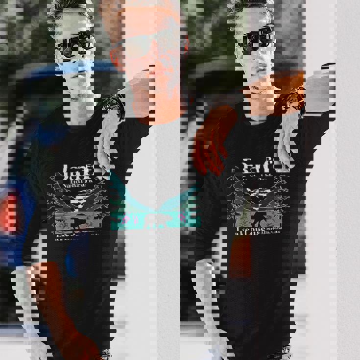 Banff National Park Lake Louise Alberta Canada Bärenberg 長袖Tシャツ 彼への贈り物