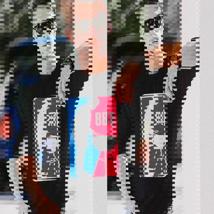 Bbq League グリルミートパロディ バーベキュー 長袖Tシャツ 彼への贈り物