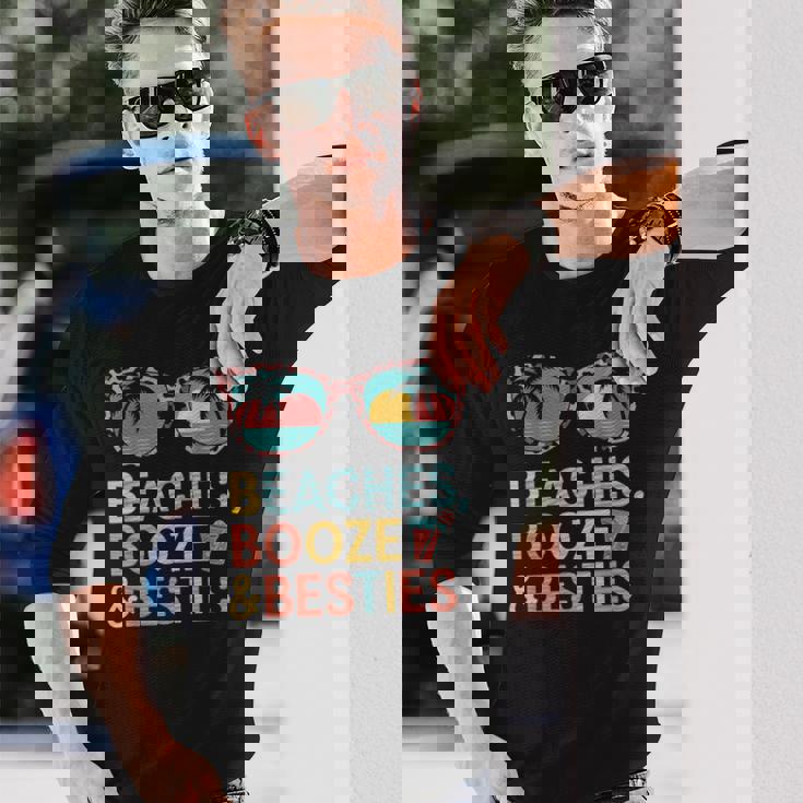 Beaches Booze Besties 夏休み 旅行 ギフト 長袖Tシャツ 彼への贈り物
