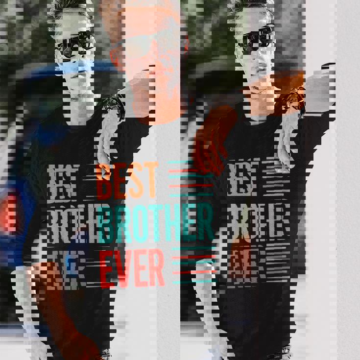 Best Brother Ever 引用デザイン。 長袖Tシャツ 彼への贈り物