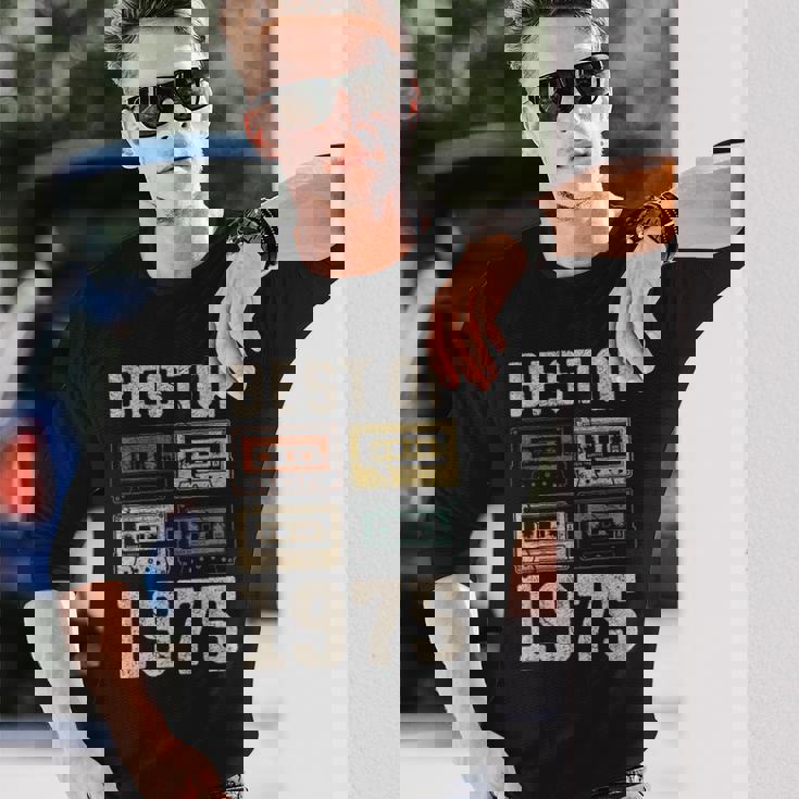 Best Of 1975 カセットテープ・レトロ 50歳の誕生日 長袖Tシャツ 彼への贈り物