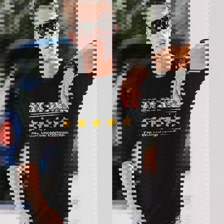 メンズ Big Boss 5Tar Reviewお父さんへの完璧な面白いギフト 長袖Tシャツ 彼への贈り物