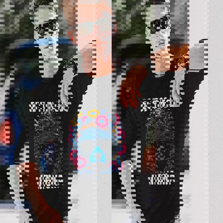 Bigtone Gap バージニア Usa クマと花のデザイン 長袖Tシャツ 彼への贈り物