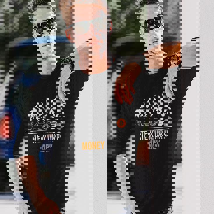 Bitcoin The Evolution Of Money 長袖Tシャツ 彼への贈り物