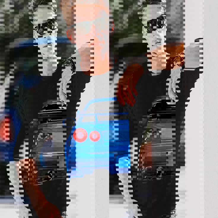 Blue Gt R 34 Jdm スカイラインスタンス カー ドリフトレーシング 長袖Tシャツ 彼への贈り物